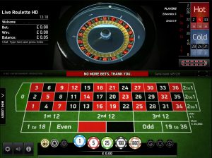 Online roulette casino's speelveld